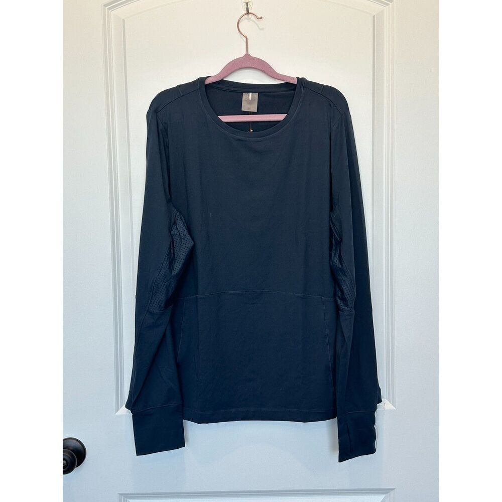 NWT Calia Run Long & Lean Long Sleeve Top Navy Blue Size 2X